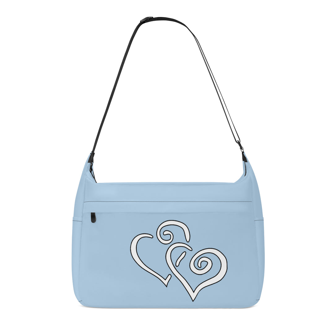 Ti Amo I love you - Exclusive Brand - Spindle - Double White Heart - Journey Computer Shoulder Bag