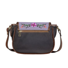 Load image into Gallery viewer, Ti Amo I love you - Exclusive Brand - Purple Heather - Floral Bouquet -  Saddle Bag
