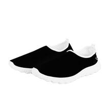 Load image into Gallery viewer, Ti Amo I love you - Exclusive Brand - Black - Double White Heart - Women&#39;s Mesh Running Shoes - White Soles
