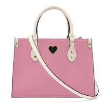 Load image into Gallery viewer, Ti Amo I love you - Exclusive Brand - Pastel Magenta - Luxury Womens PU Tote Bag - Cream Straps
