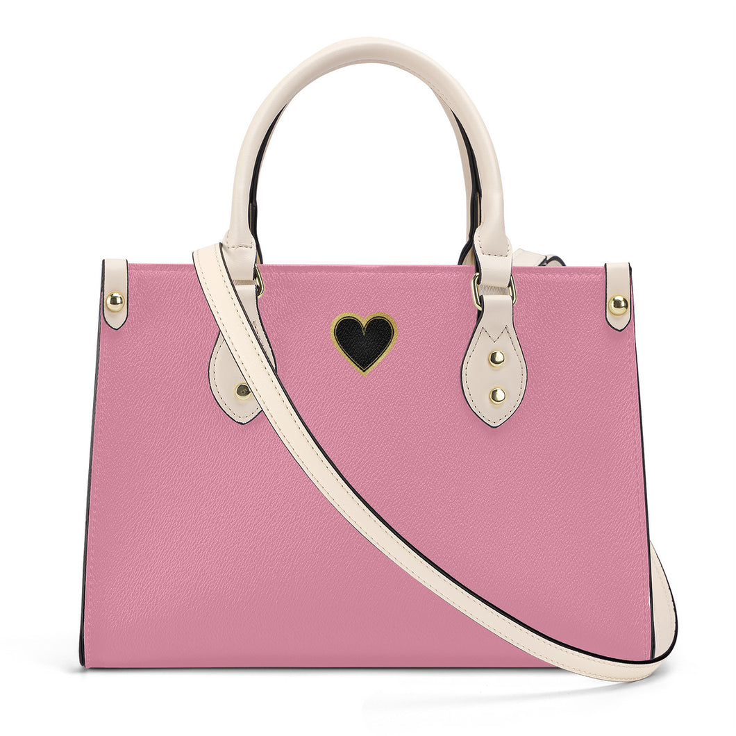 Ti Amo I love you - Exclusive Brand - Pastel Magenta - Luxury Womens PU Tote Bag - Cream Straps