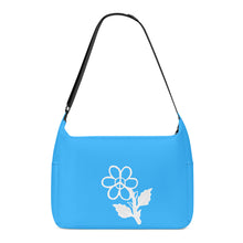 Load image into Gallery viewer, Ti Amo I love you - Exclusive Brand  - Medium Cyan Blue - White Daisy -  Journey Computer Shoulder Bag
