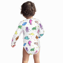 Load image into Gallery viewer, Ti Amo I love you - Exclusive Brand  - White - Sea Creatures -  Baby Long-Sleeve Bodysuit
