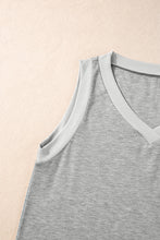 Load image into Gallery viewer, Gray Ribbed V Neck Tank
