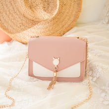 Load image into Gallery viewer, Small Messenger Cute Cat Tassel Decoration Chain One Shoulder Small Square Casual Messenger Bag
