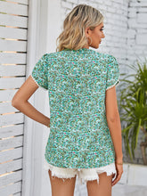 Load image into Gallery viewer, Double Take Floral Notched Neck Blouse
