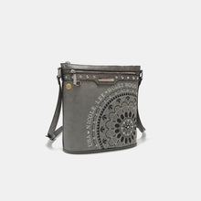 Load image into Gallery viewer, Nicole Lee USA Metallic Stitching Embroidery Inlaid Rhinestone Crossbody Bag
