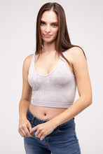 Load image into Gallery viewer, Washed Ribbed Cropped V-Neck Tank Top
