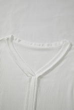 Load image into Gallery viewer, Lace Detail Drop Sleeve Ribbed Top
