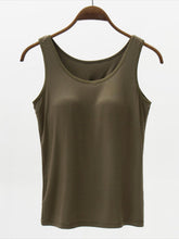 Load image into Gallery viewer, Full Size Wide Strap Modal Tank with Bra
