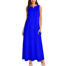 Load image into Gallery viewer, Ti Amo I love you - Exclusive Brand  - Blue - Sleeveless - Long dress
