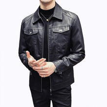 Load image into Gallery viewer, Mens Fall Winter Quilted Casual Leather Jacket
