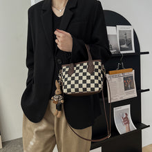 Load image into Gallery viewer, Fashion Houndstooth Portable Checkerboard Shoulder HandbagTotes
