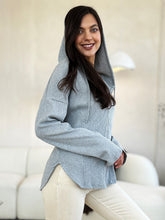 Load image into Gallery viewer, Culture Code Full Size Ribbed Zip Up Drawstring Hooded Jacket
