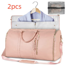 Load image into Gallery viewer, Womens Large Capacity Travel Duffle Bag  Folding Suit Bag Waterproof Clothes Handbag Totes
