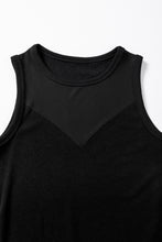 Load image into Gallery viewer, Black Mesh Patchwork Sleeveless Bodysuit
