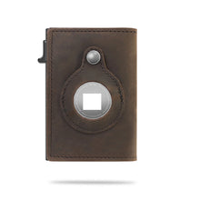 Load image into Gallery viewer, Mens Rfid Card Holder Wallets Money Bag Black Short Purse Small Leather Slim Wallets Mini Wallets For Airtag
