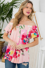 Load image into Gallery viewer, PLUS FLORAL OFF SHOULDER TOP
