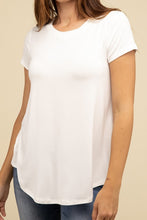 Load image into Gallery viewer, Flowy Round Hem Rayon Short Sleeve Top
