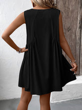 Load image into Gallery viewer, Ruched V-Neck Sleeveless Mini Dress
