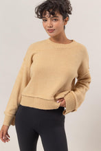 Load image into Gallery viewer, HYFVE Round Neck Dropped Shoulder Ribbed Sweater
