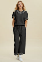 Load image into Gallery viewer, Double Take Full Size Pearl Detail Round Neck Top and Pants Set
