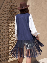 Load image into Gallery viewer, Fringe Hem Open Front Vest
