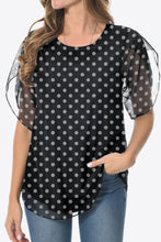 Load image into Gallery viewer, Printed Round Neck Curved Hem Blouse
