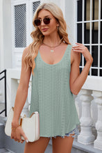 Load image into Gallery viewer, Eyelet Scoop Neck Wide Strap Tank
