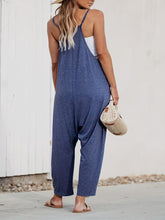 Load image into Gallery viewer, Pocketed V-Neck Spaghetti Strap Jumpsuit
