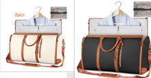 Load image into Gallery viewer, Womens Large Capacity Travel Duffle Bag  Folding Suit Bag Waterproof Clothes Handbag Totes
