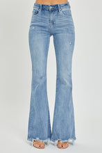 Load image into Gallery viewer, Risen Full Size High Rise Frayed Hem Flare Jeans
