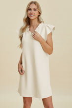 Load image into Gallery viewer, Double Take Full Size Ruffled V-Neck Cap Sleeve Dress

