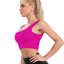 Load image into Gallery viewer, Ti Amo I love you- Exclusive Brand  - Hollywood Cerise - Short Comfortable Yoga Bra - Vest Top
