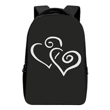 Load image into Gallery viewer, Ti Amo I love you - Exclusive Brand - Tuatara - Double White Heart -   Laptop Backpack
