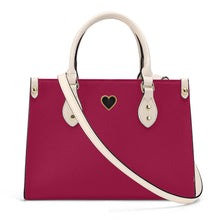 Load image into Gallery viewer, Ti Amo I love you - Exclusive Brand  - Jazzberry Jam 3 - Luxury Womens PU Tote Bag - Cream Straps
