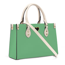 Load image into Gallery viewer, Ti Amo I love you - Exclusive Brand - Soft Green - Luxury Womens PU Tote Bag - Cream Straps
