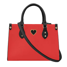 Load image into Gallery viewer, Ti Amo I love you - Exclusive Brand - Red Orange - Luxury Womens PU Tote Bag - Black Straps
