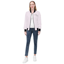 Load image into Gallery viewer, Ti Amo I love you - Exclusive Brand - Prim -  Double White Heart - Women&#39;s Bomber Jacket
