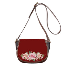 Load image into Gallery viewer, Ti Amo I love you - Exclusive Brand - Dark Burgundy - Roses - Saddle Bag
