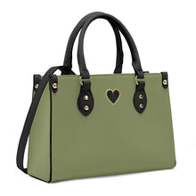 Load image into Gallery viewer, Ti Amo I love you - Exclusive Brand - Hazel Green - Luxury Womens PU Tote Bag - Black Straps
