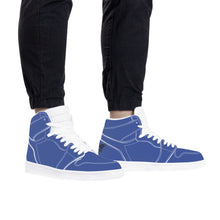 Load image into Gallery viewer, Ti Amo I love you - Exclusive Brand - Chambray Blue - Skeleton Hands with Heart - High Top Synthetic Leather Sneaker
