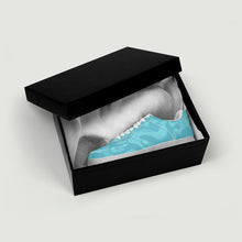 Load image into Gallery viewer, Ti Amo I love you - Exclusive Brand  - Aquamarine Blue, Downy, Spray Camouflage Low Top Unisex Sneakers
