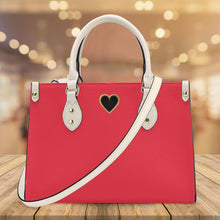 Load image into Gallery viewer, Ti Amo I love you - Exclusive Brand - Red Pink - Luxury Womens PU Tote Bag - Cream Straps
