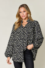 Load image into Gallery viewer, Double Take Full Size Leopard Long Sleeve Blouse
