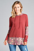 Load image into Gallery viewer, French Terry Mix Match Hoodie Shirt Sytle Top
