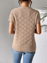 Load image into Gallery viewer, Round Neck Short Sleeve Knit Top
