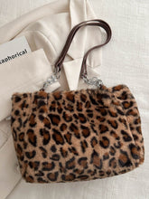 Load image into Gallery viewer, Faux Fur Leopard Shoulder Bag
