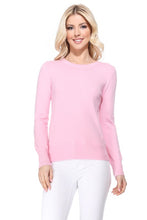 Load image into Gallery viewer, Crew Neck Long Sleeve Light Basic Casual Knit Top
