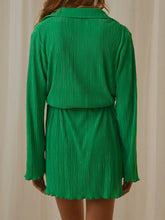 Load image into Gallery viewer, Tied Button Up Long Sleeve Dress
